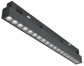 TR031-4-18W3K-S-DS-B Points Alumínium Sín lámpafej Fekete Színű LED 18 W 2700-6000 Kelvin 1350 Lumen IP20