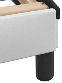 fehér és fekete műbőr ágykeret Viana matrac nélkül 140 x 190 cm