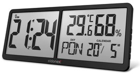 ELDONEX ECL-1110-BK - TimeCheck digitális falióra, 4xAA, fekete