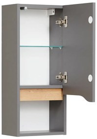 Szürke függő fürdőszoba szekrény 30x70 cm Set 357 - Pelipal