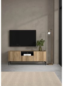 Barna TV-állvány tölgyfa dekorral 147x54x41 cm Bergen – Tvilum