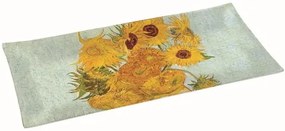 Üvegtál 36x17cm, dobozban, Van Gogh: Napraforgók