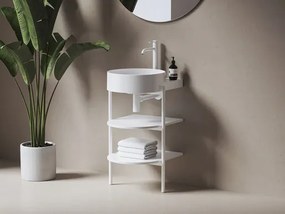 Álló fürdőszobai konzol mosdókagylóval mosogató nélkül Ravak Yard 46,8x76,5x49,5 cm fehér matt D80000E004
