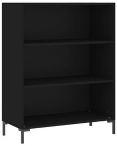 fekete szerelt fa magasszekrény 69,5x32,5x180 cm