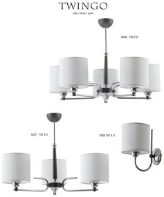 Jupiter 1409 - TW K G - Fali lámpa TWINGO 1xE27/60W/230V