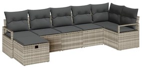 vidaXL Kanapé Szett párnával 5 pcs polirattan