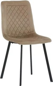 Sötét Bézs Bársony Étkezőszék. DCL-973 CAP4 Belföldi Raktárról