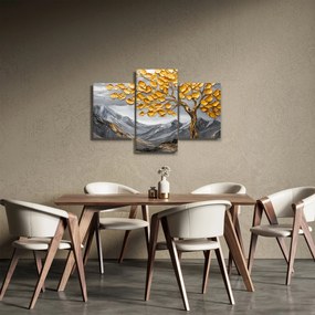 Kép – Fa arany levelekkel (90x60 cm)