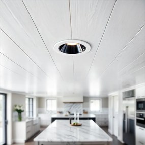 RENDL ANSEL zápustná bílá černý chrom 230V LED 12W 60° 3000K
