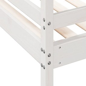 fehér tömör fenyőfa emeletes ágy 80 x 200/140 x 200 cm