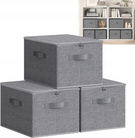 3DB Rendszerező Tároló Doboz Cipzár Merevített Ruhatároló