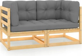 Kerti Kanapé párnákkal, 70 x 70 x 67 cm tömör fenyőfa