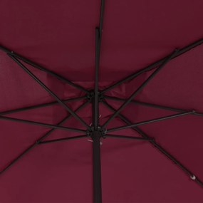 Négyzetes Kerttél 295x245 cm Bordeaux Piros