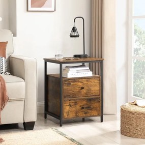 ARIN éjjeliszekrény barna/fekete