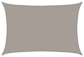 világosszürke négyszögletű HDPE napvitorla 160 g/m² 4x5 m