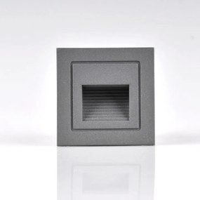 POLUX 313720 Q6 Kültéri Falba Építhető Lámpa Grafit LED IP65