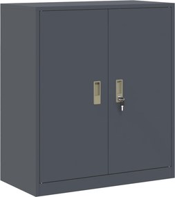 vidaXL Tárolószekrény Antracit 80 x 40 x 90 cm Acél