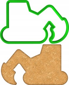 Mézeskalács lyukasztó automata kotrógép buldózer kotrógép 10cm