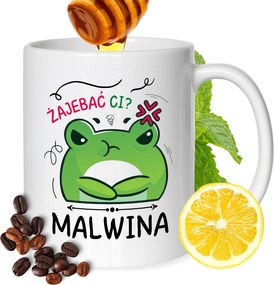 Bögre Malvina Barátnőknek Ajándék Nyomtatott Fehér 330ml