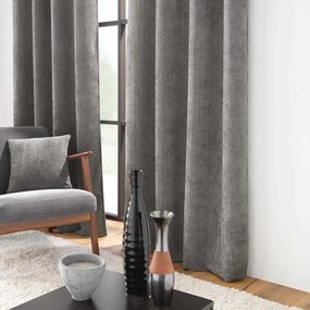 Antracitszürke zsenília függöny 140x260 cm Leo – douceur d'intérieur
