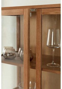 Natúr színű tálalószekrény tölgyfa dekorral 90x126x40 cm Ceci – MOME