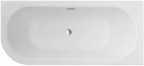 Besco Avita Slim+ vékony sarokkád 170x75 cm jobboldali fehér #WAV-170-NPP