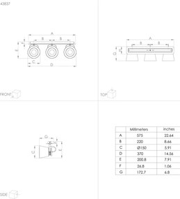 Eglo 43837 - Spotlámpa TWICKEN 3xE27/40W/230V