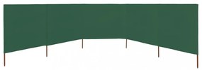 zöld 5-paneles szövet szélfogó 600 x 160 cm