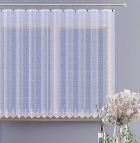 Mg Függöny háló mintás alsó 680/10 Fehér 330x160cm K szalaggal