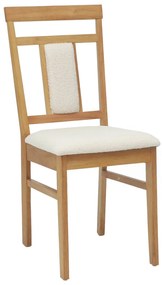 vidaXL Étkezőszék 2 pcs Természetes és világos Tömör fa
