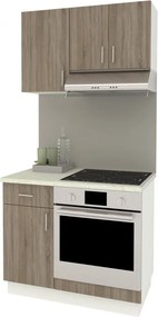 Benita konyhabútor szett V1, 100 cm - Sonoma Tölgy-Fehér N