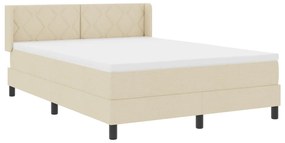 Boxspring Ágy Matrac-kal - Krém, 140 x 200 cm, Szövet