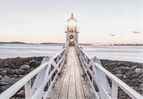 Tapéta Tenger Világítótorony Móló napfelkelte vinil 368x254 +ragasztó