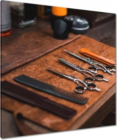 Vászonkép 90x90 Barber kiegészítők