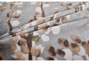 Szürke egyszemélyes mikroplüss ágyneműhuzat 140x200 cm Branches – My House