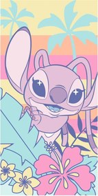 Disney Lilo és Stitch, A csillagkutya Floral Escape fürdőlepedő, strand törölköző 70x140cm (Fast Dry)