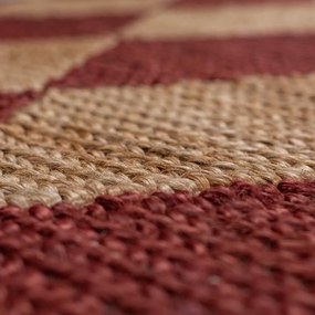 Terrakotta színű kézi szövésű jutakeverék szőnyeg 120x170 cm Effie Diamond – Flair Rugs