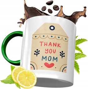 Zöld Bögre Anyukáknak Születésnapi Ajándék fényképes nyomtatással