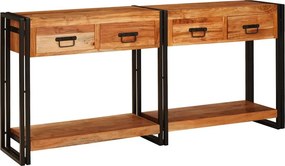 vidaXL Konzolasztalok 2 pcs Barna 161 x 33 x 75 cm Tömör Akácfa