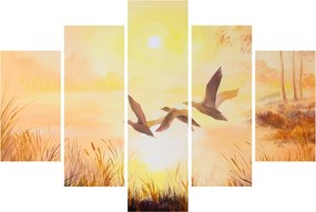 Kép - Daruk naplementekor (150x105 cm)