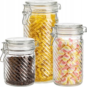 SOUjoy 3 db-os légmentesen záródó üvegedény szett