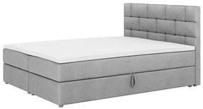 Franciaágy  Boxspring 180x200 cm Waller Comfort (szürke) (ágyráccsal és matraccal). 1056392