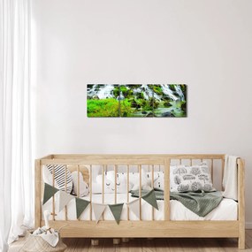 Kép - vízesés (órával) (90x30 cm)