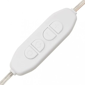 füstös tölgy színű tükrös szekrény LED-ekkel 60 x 31,5 x 62 cm