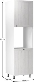 Élelmiszer szekrény D60P, fehér/sosna andersen, jobbos, PROVANCE