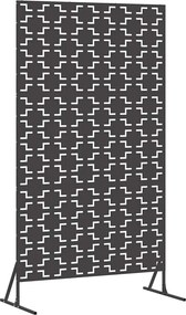 vidaXL Magánszféra Képernyő Fekete 100 x 50 x 180 cm Acél