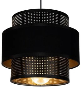 Csillár zsinóron NESS 2xE27/60W/230V pók fekete