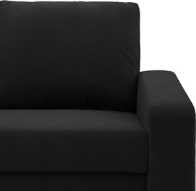 Zeus kanapé, szövet anyag, hab töltet, döntött kartámasz, fekete