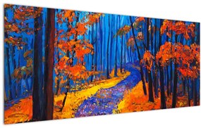 Egy őszi erdő képe (120x50 cm)