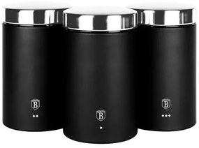 BerlingerHaus 3 részes tároló szett Matte Black Collection BH/6296N